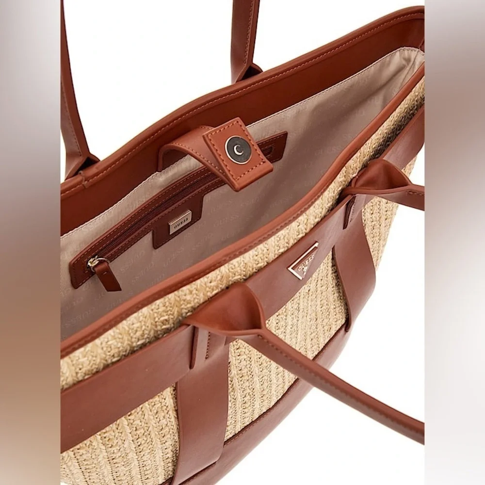 New Guess Tuane Raffia Tote